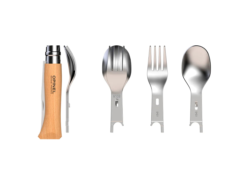 Opinel No.8 Pocket Knife and Picnic+ Spork Set (10010407633089)