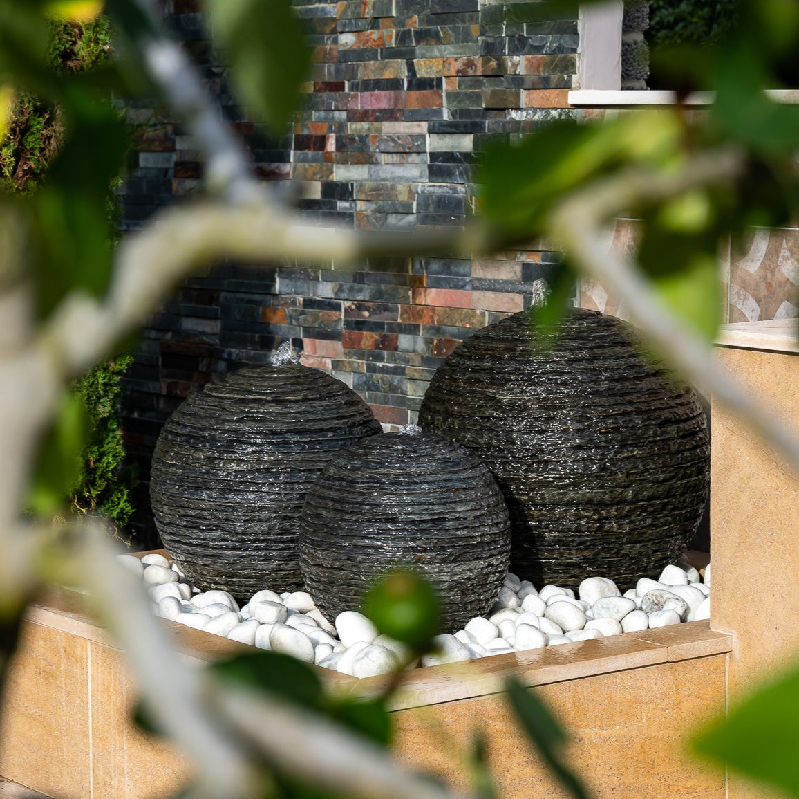 Belmont Layered Slate Trio Water Feature Kit (15026132156801)