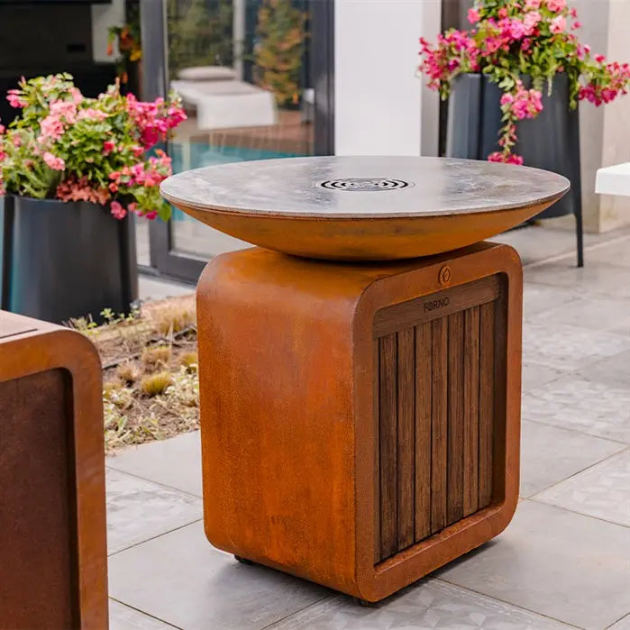 Corten Steel Seare Halo Piezo Plancha Gas Grill