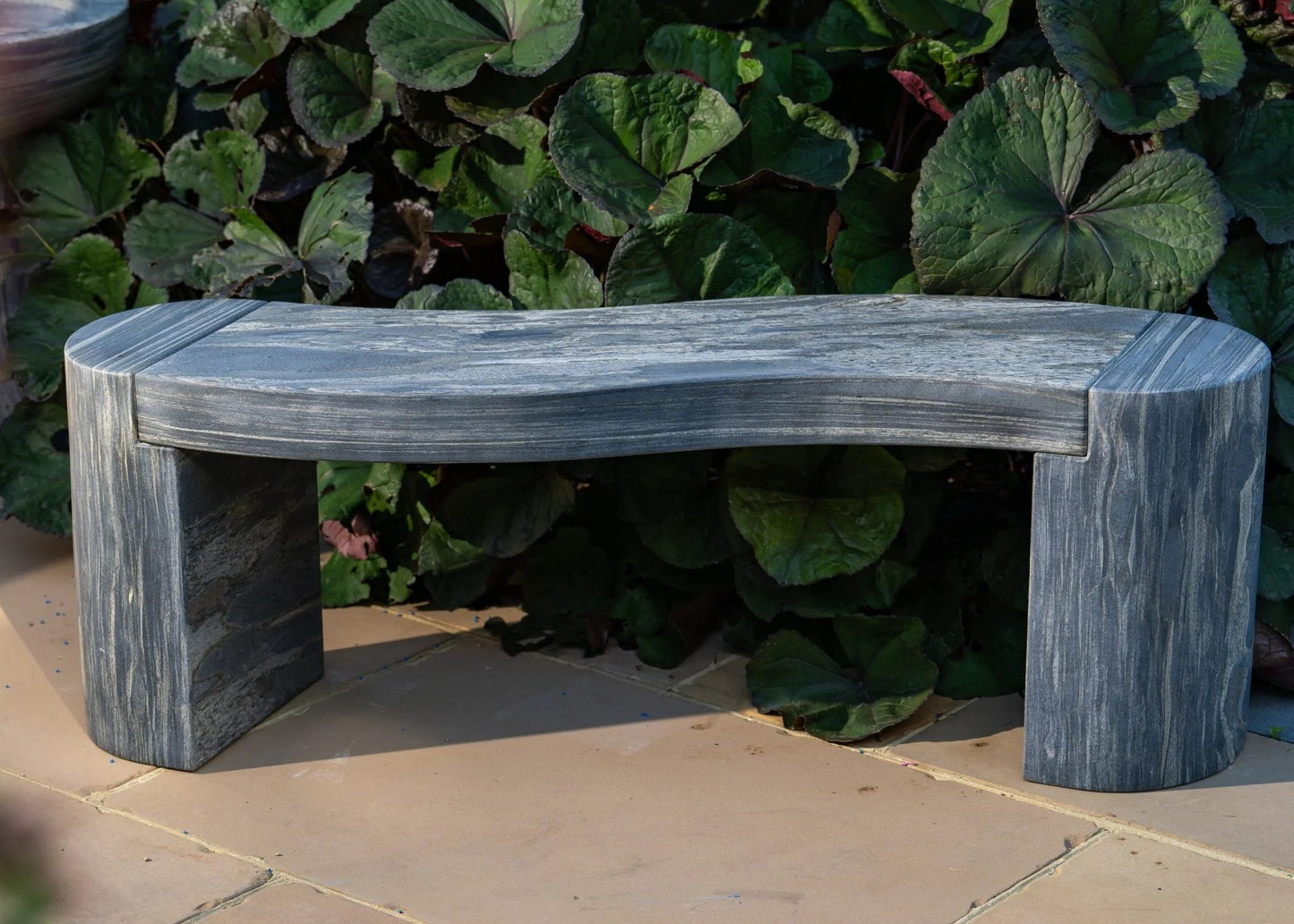 Jasper Pewter Stone Bench (15001251217793) (15001255117185)