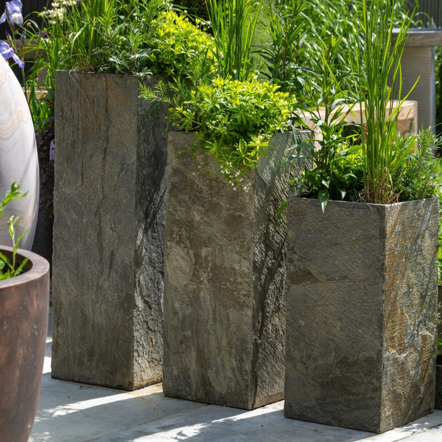Surmi Slate Tower Planter Trio (15001306956161)