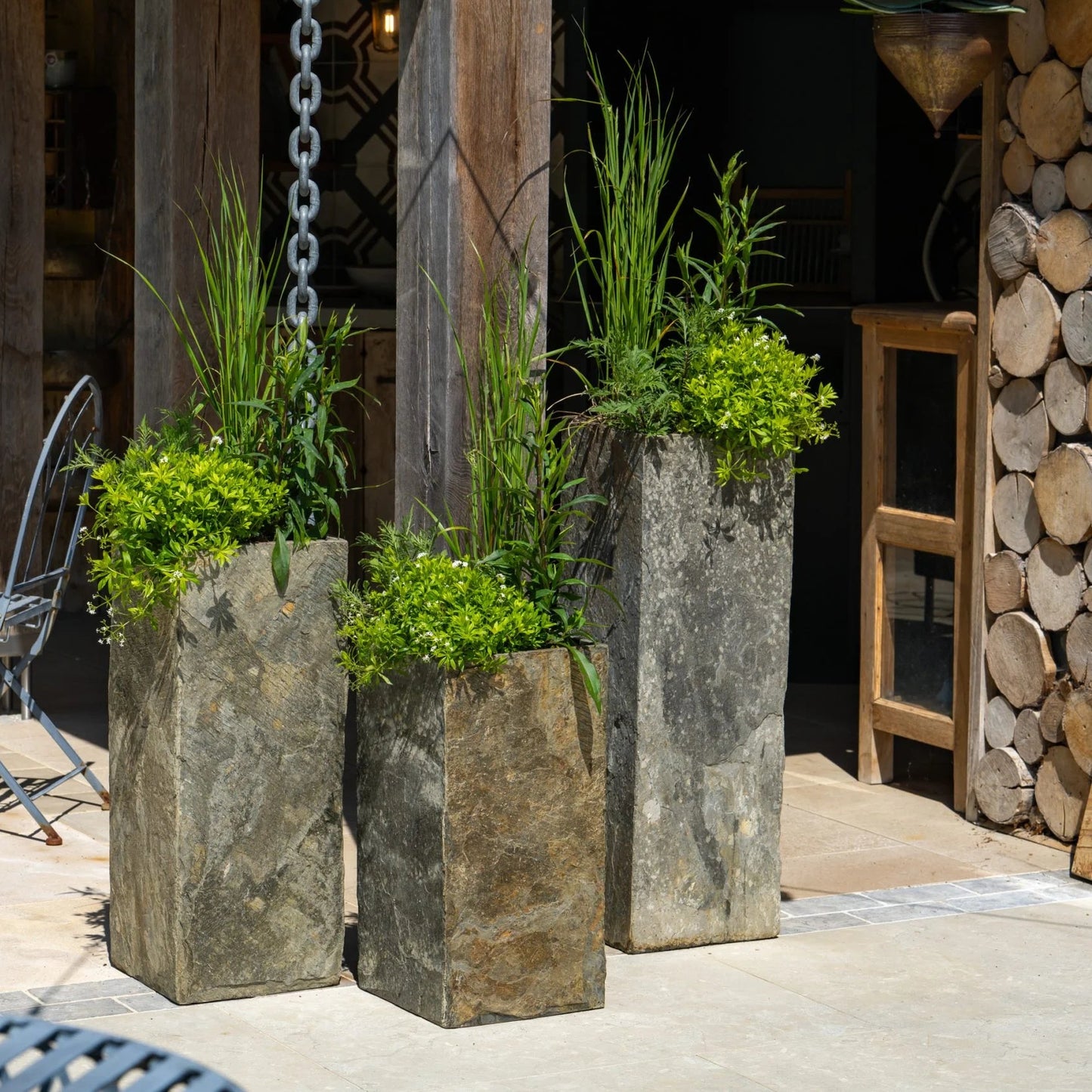 Surmi Slate Tower Planter Trio (15001306956161)