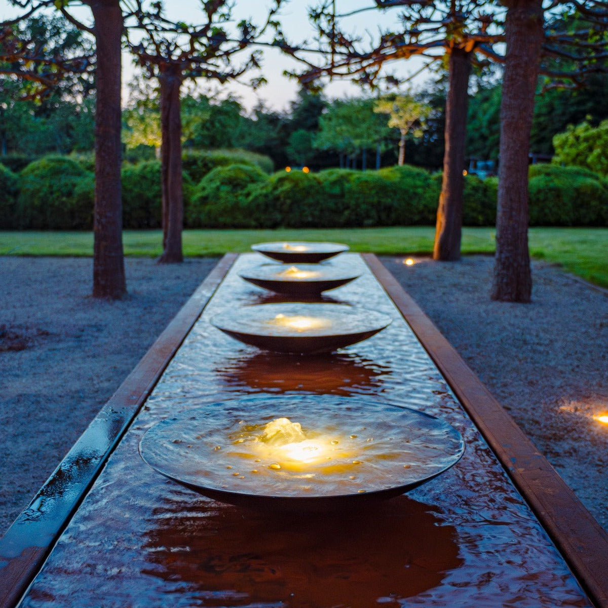 Corten Steel Rectangular Water Bowl Table (7570266456257)