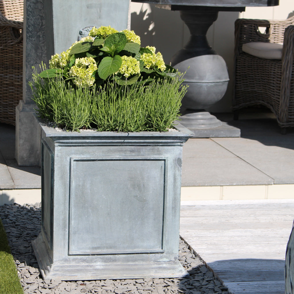 large metal plant pots uk English Galvanised Steel Planter