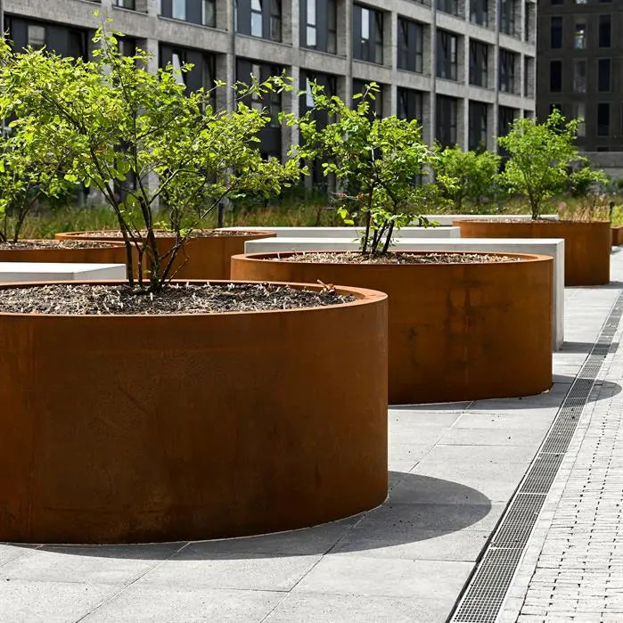 Corten Steel Circum Cylinder Planter