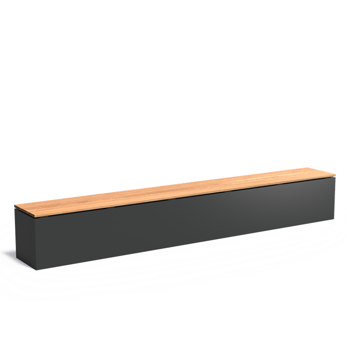 Aluminium socle bench seat (10129117118657)