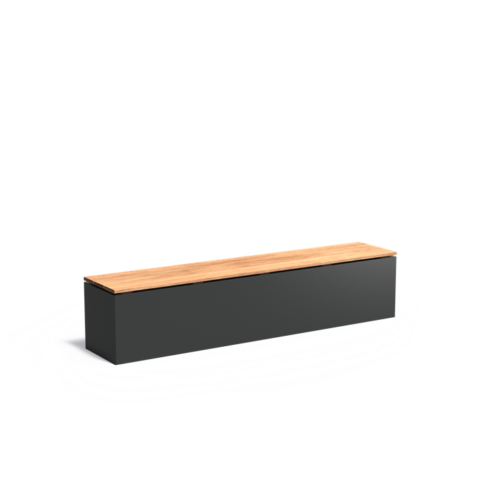 Aluminium socle bench seat (10129117118657)