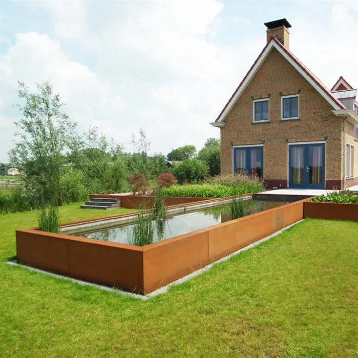 Urban Grow Corten Steel Rectangular Pond (10016482427073) (7570334744769)