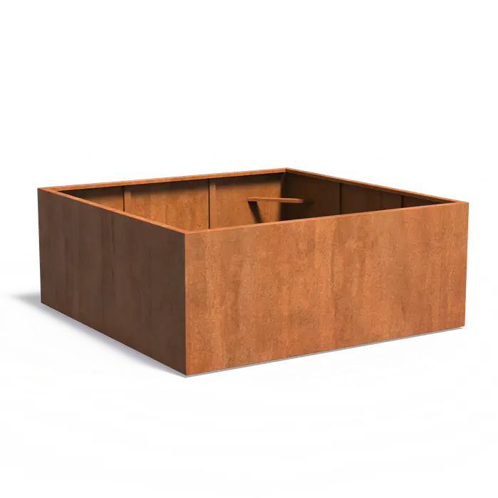 Corten Steel Square Carezz Planter (10285741736129) (15020099338625)