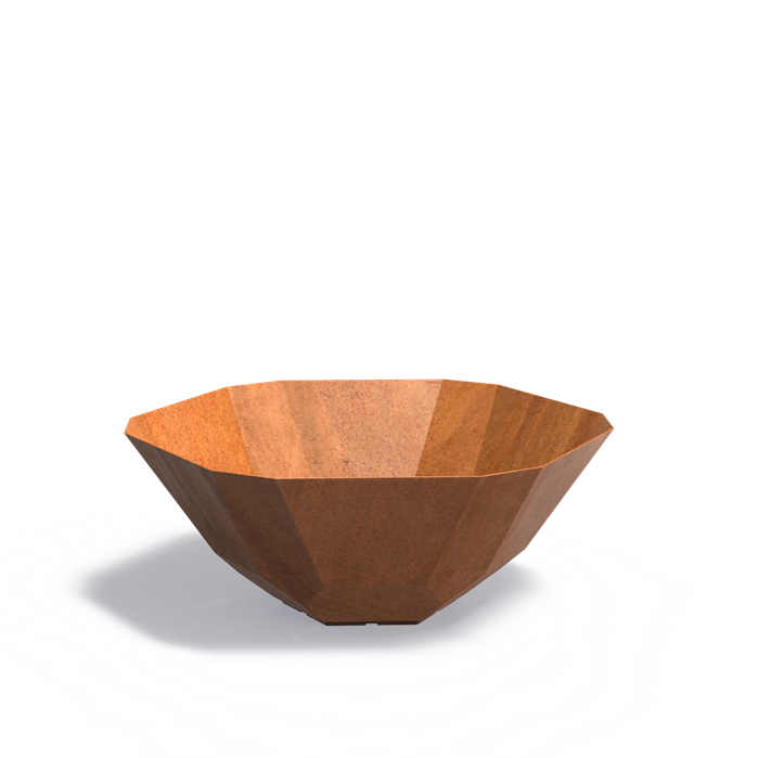 Corten Steel Facet Planter (10139817672897)