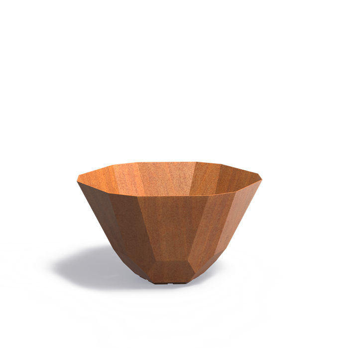 Corten Steel Facet Planter (10139817672897)