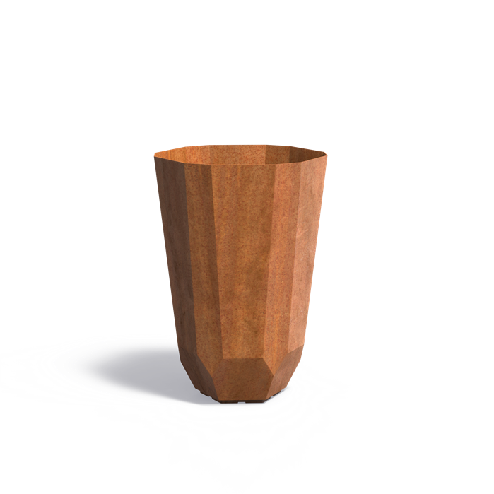 Corten Steel Facet Planter (10139817672897)