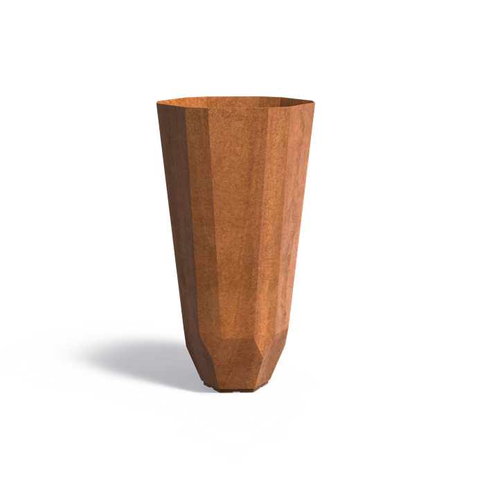 Corten Steel Facet Planter (10139817672897)