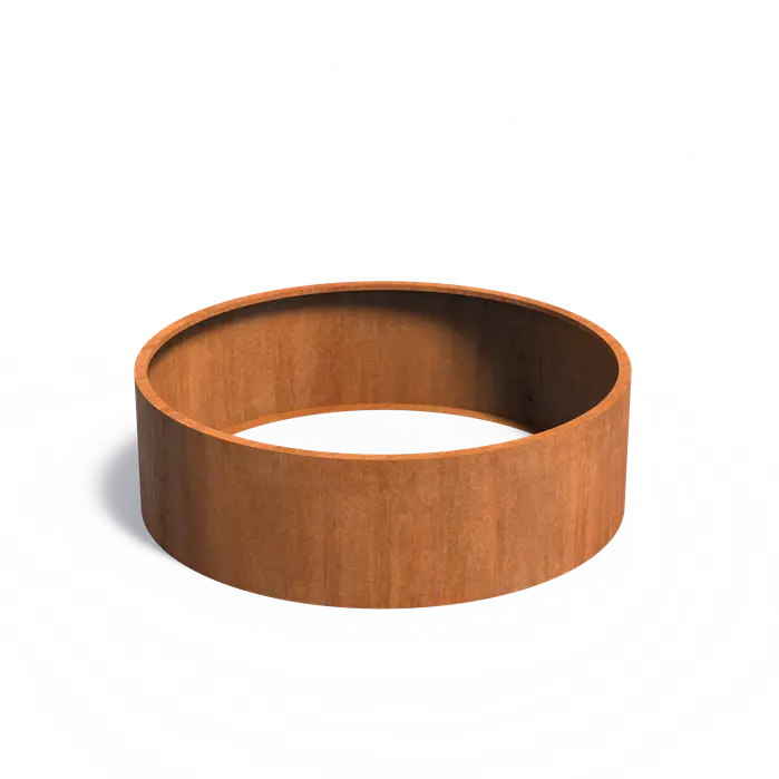 Corten Steel Circum Bottomless Cylinder Planter