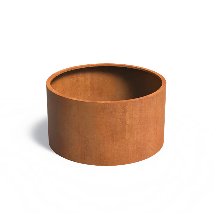 Corten Steel Circum Bottomless Cylinder Planter