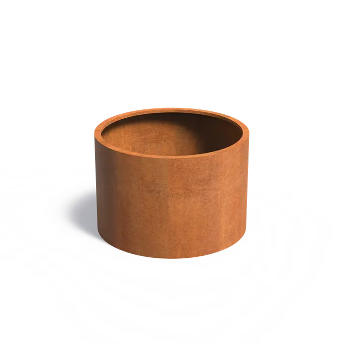 Corten Steel Circum Bottomless Cylinder Planter
