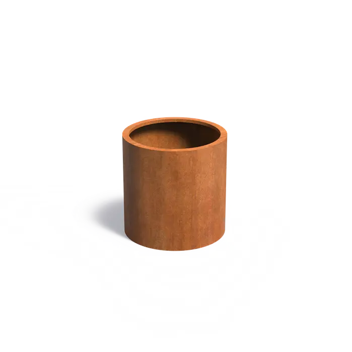 Corten Steel Circum Bottomless Cylinder Planter