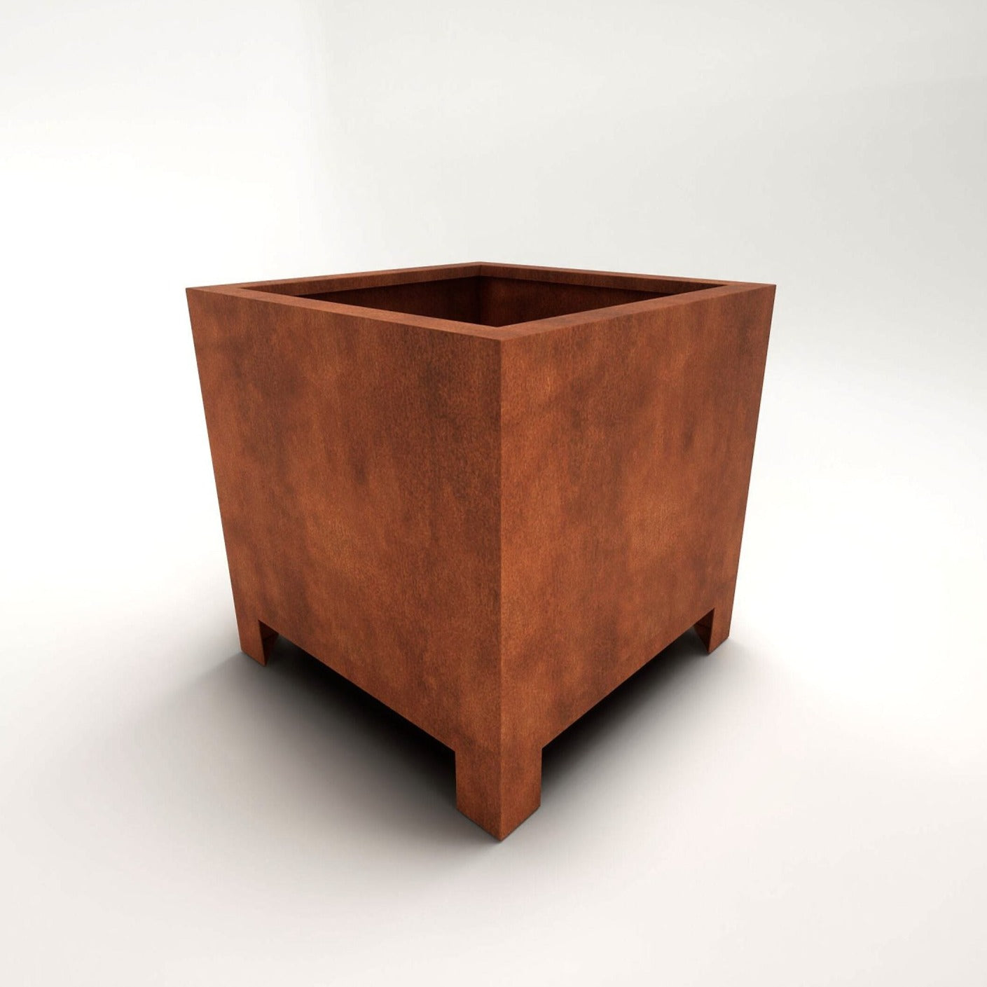 Urban Grow Corten Steel Box Cube Planter (7649133101249)
