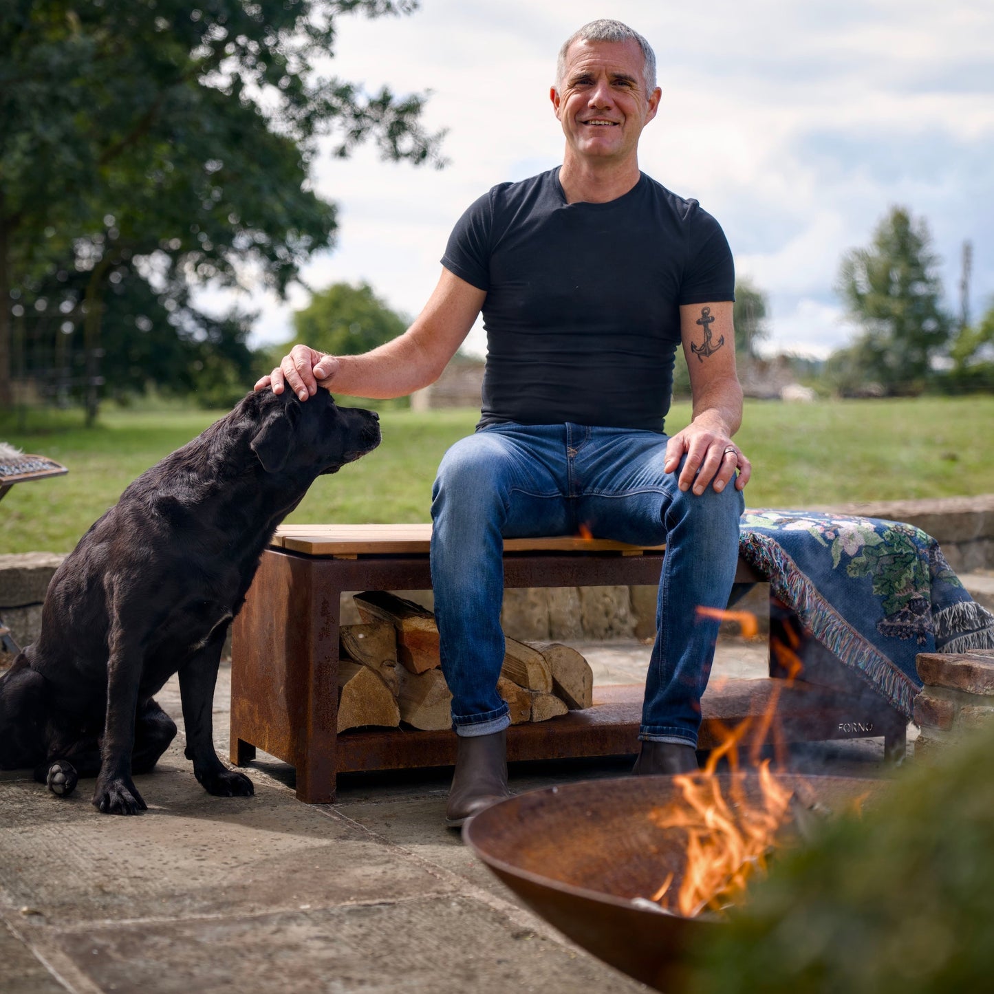 Steel Halo Fire Bowl