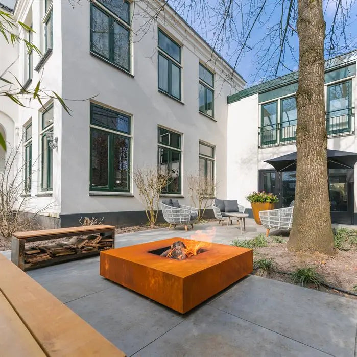 Corten Steel QUAD Fire Table (7568176021697)