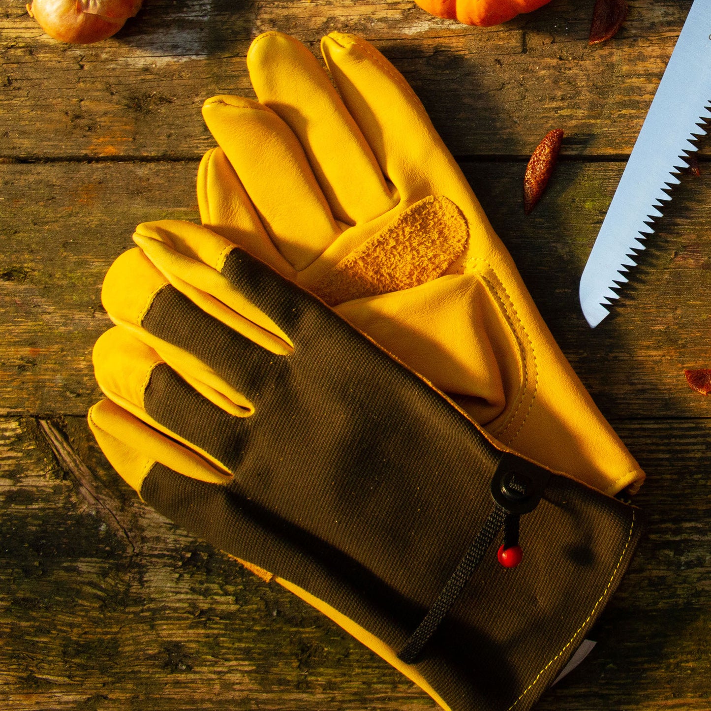 All Purpose Saddle Tan Canvas Leather Gloves