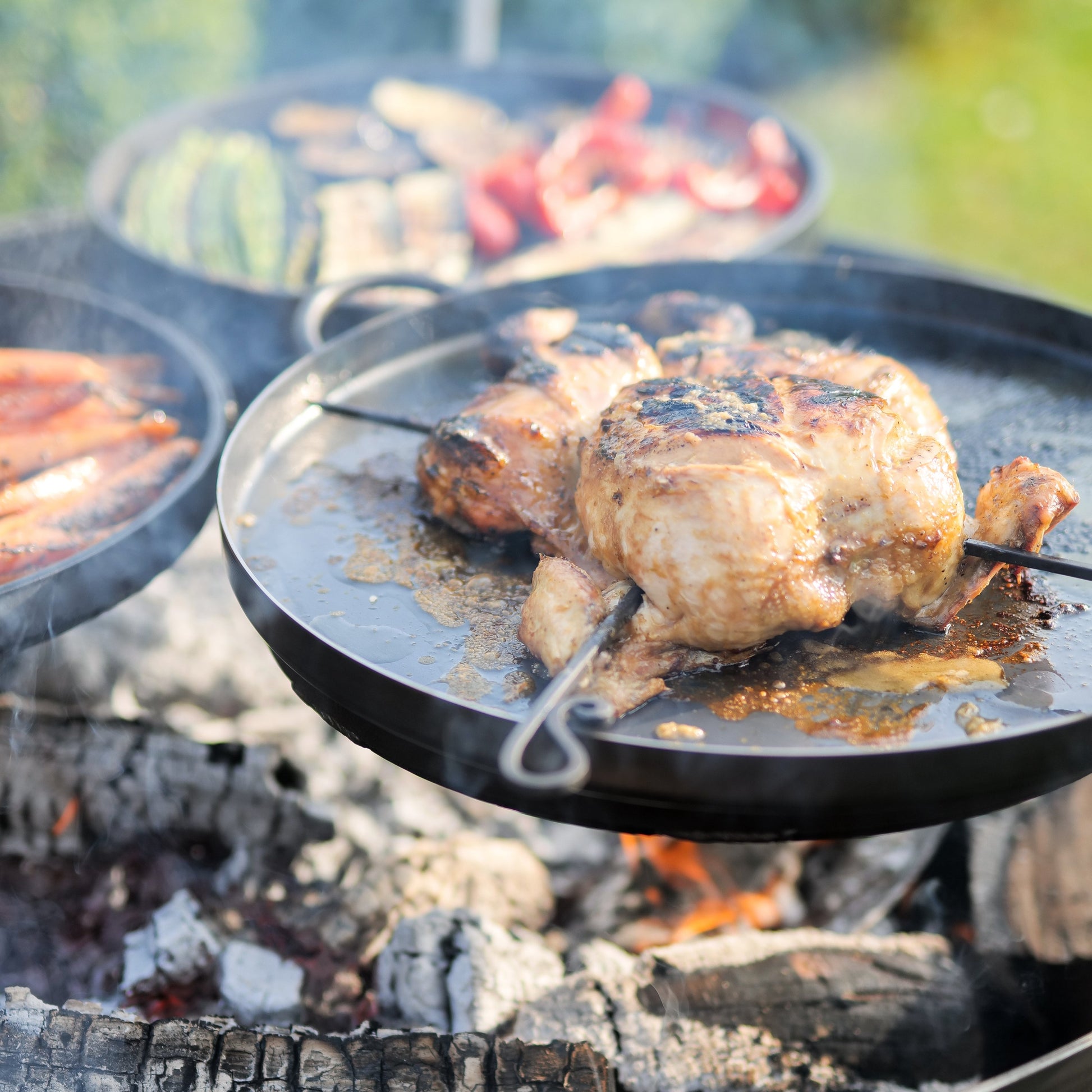 Plain Jane 90 Fire Bowl with three BBQ Racks (7707866136769)