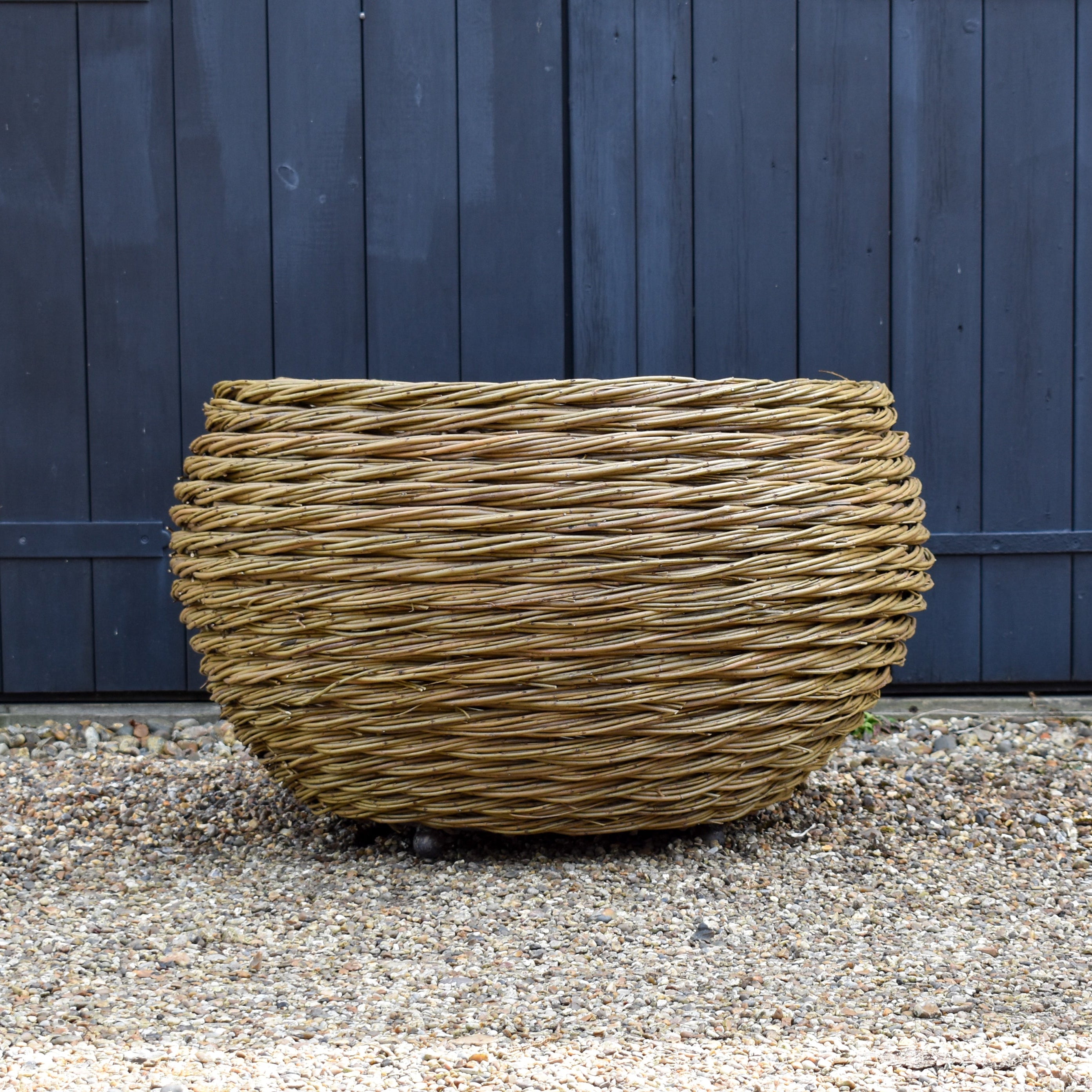 Medium Woven Willow Round Planter (15038517019009)