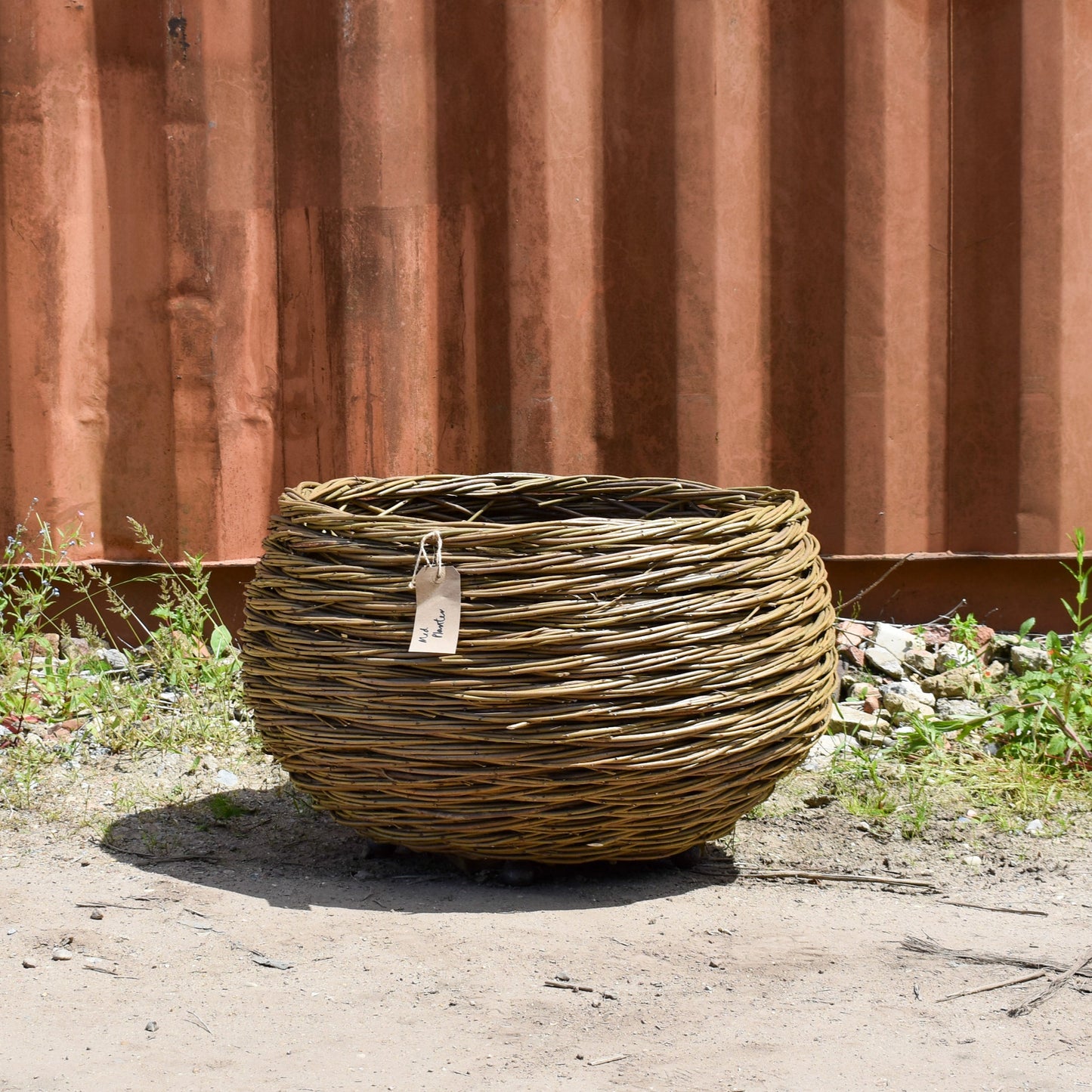 Small Woven Willow Round Planter (15038401905025) (15038517019009)