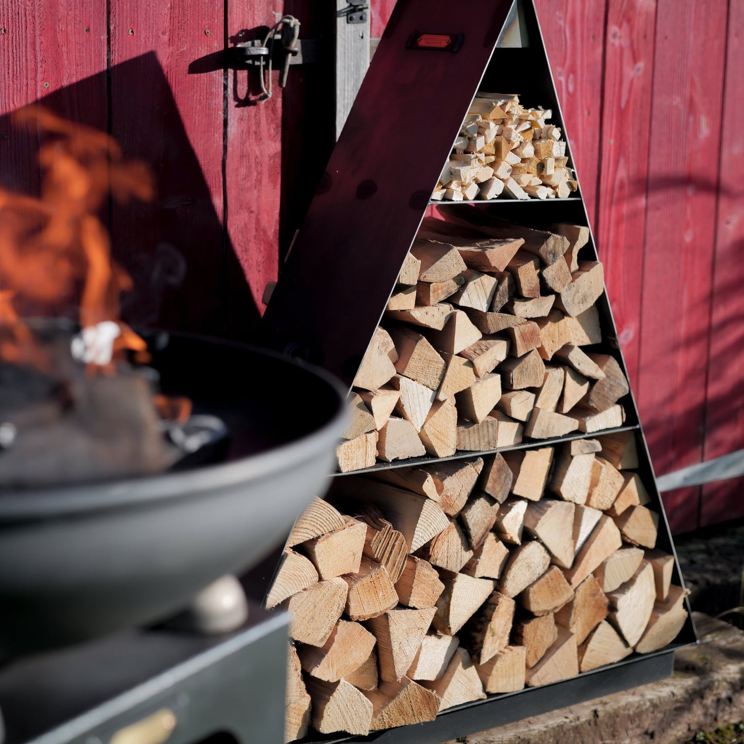 Steel Pyramid Triangular Log Store (7707190722753)