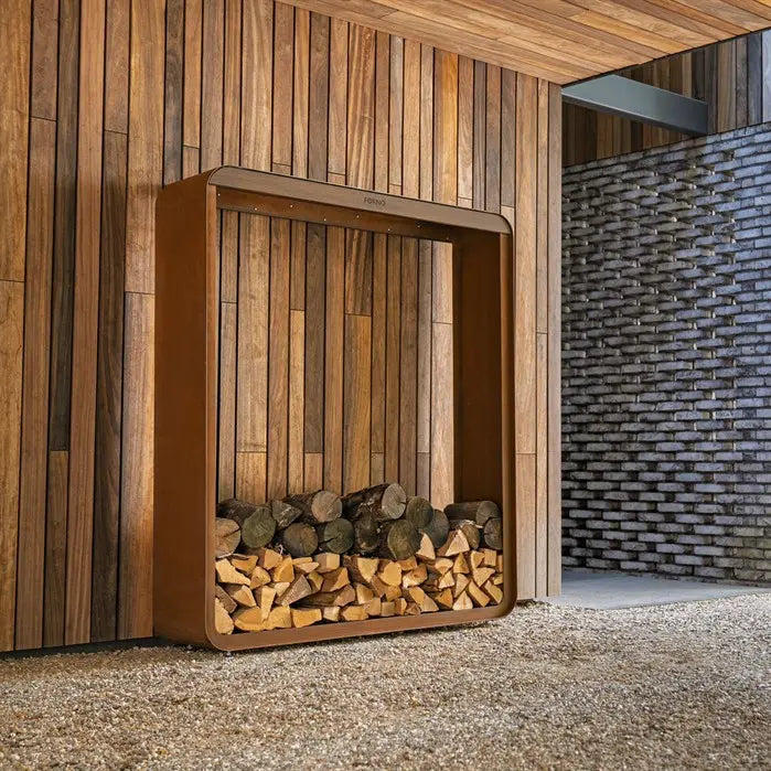 Corten Steel Upright Serra Log Store