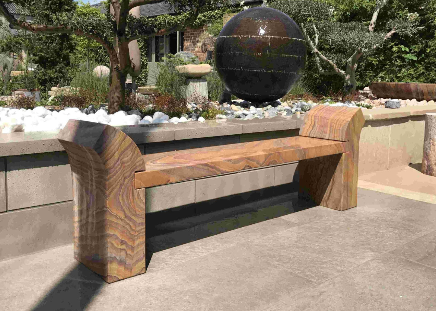 Strabo Rainbow Stone Bench (7564855378113)