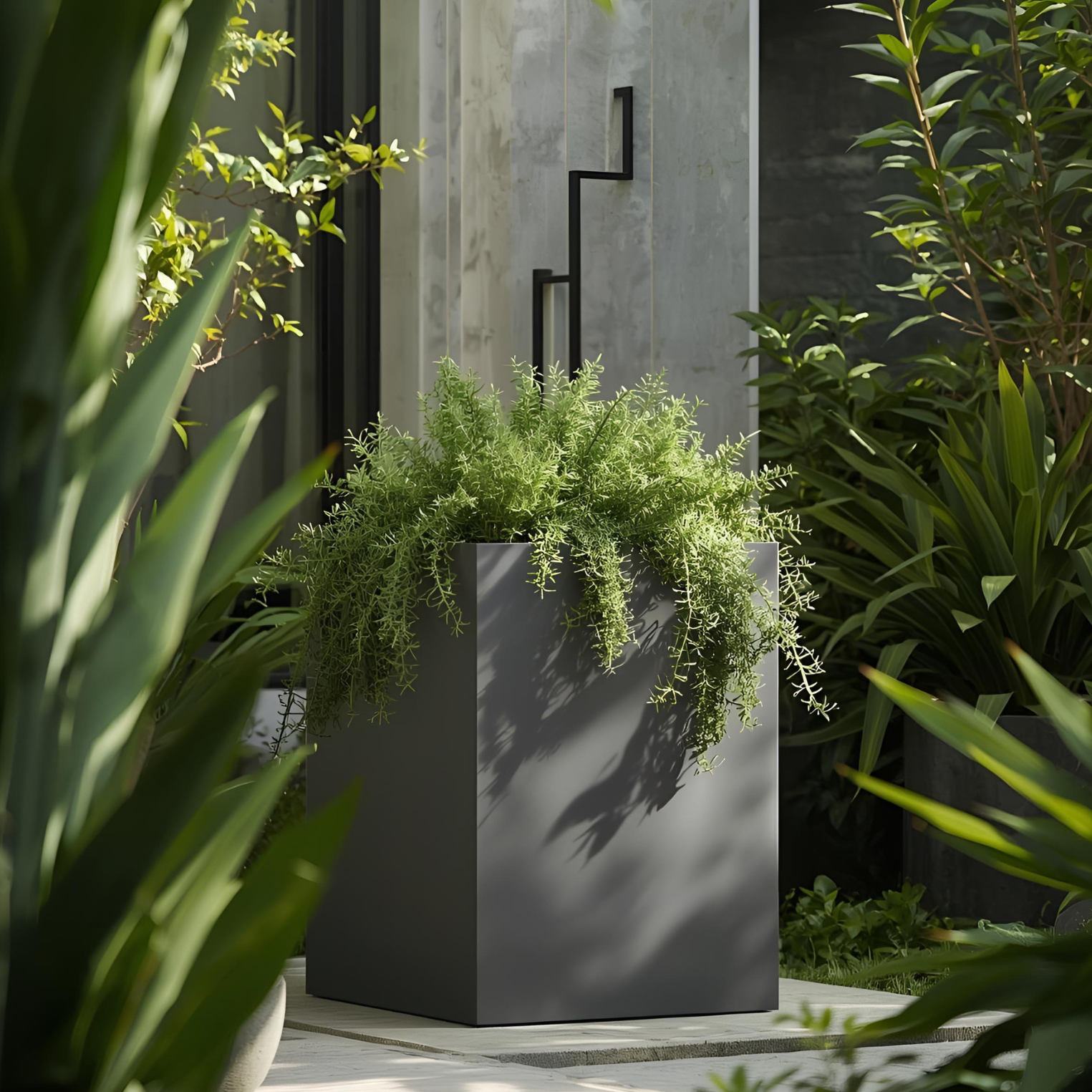 Huby Powder Coated Steel Tower Planter