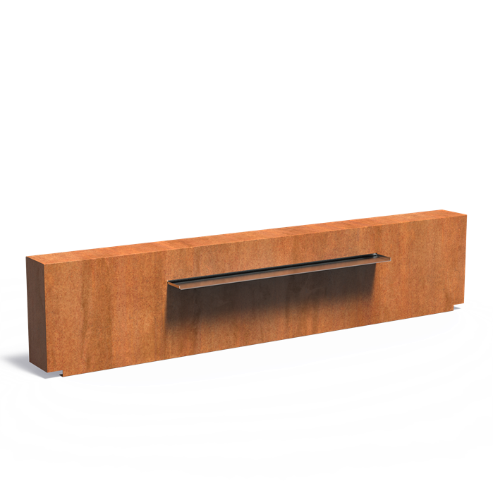 Fixed Corten Steel Pond Wall With Blade Waterfall (10136839979201)