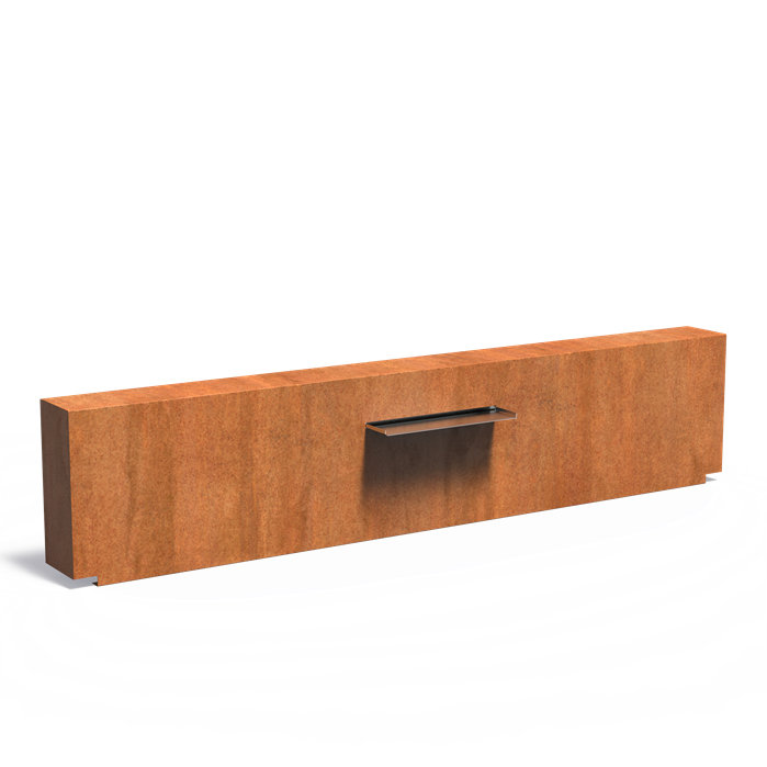 Fixed Corten Steel Pond Wall With Blade Waterfall (10136839979201)
