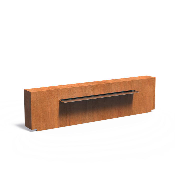 Fixed Corten Steel Pond Wall With Blade Waterfall (10136839979201)