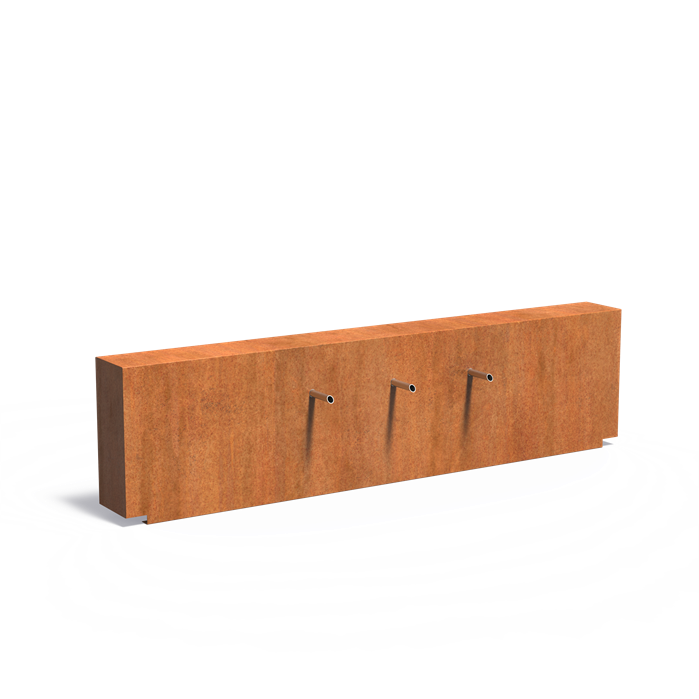 Fixed Corten Steel Pond Wall With Spouts (10136765300929)