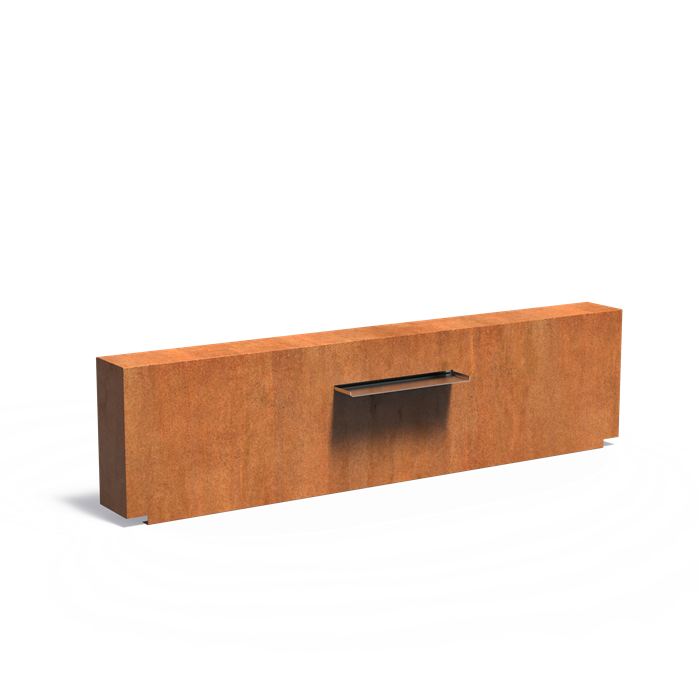 Fixed Corten Steel Pond Wall With Blade Waterfall (10136839979201)