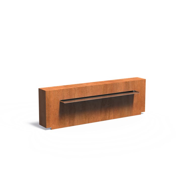 Fixed Corten Steel Pond Wall With Blade Waterfall (10136839979201)