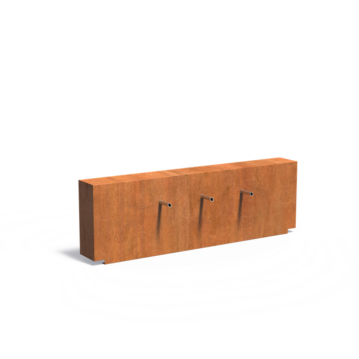 Fixed Corten Steel Pond Wall With Spouts (10136765300929)