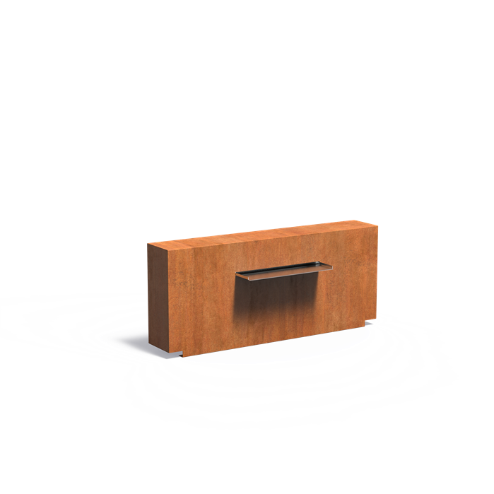 Fixed Corten Steel Pond Wall With Blade Waterfall (10136839979201)