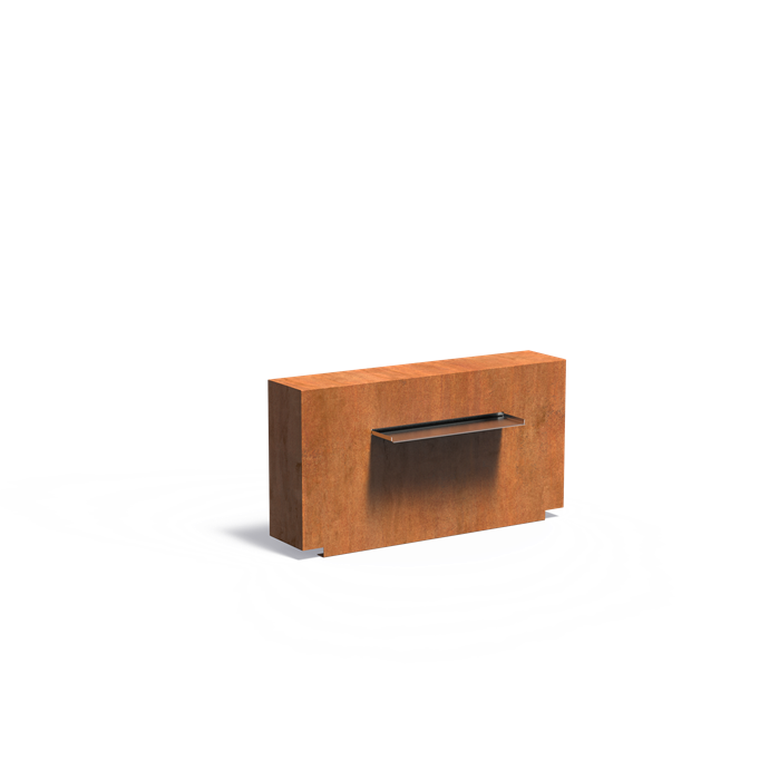 Fixed Corten Steel Pond Wall With Blade Waterfall (10136839979201)