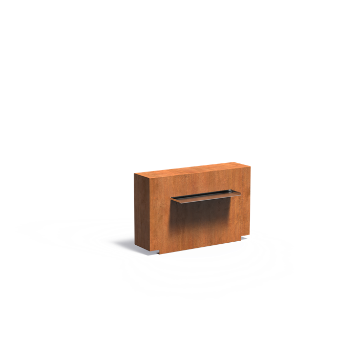 Fixed Corten Steel Pond Wall With Blade Waterfall (10136839979201)
