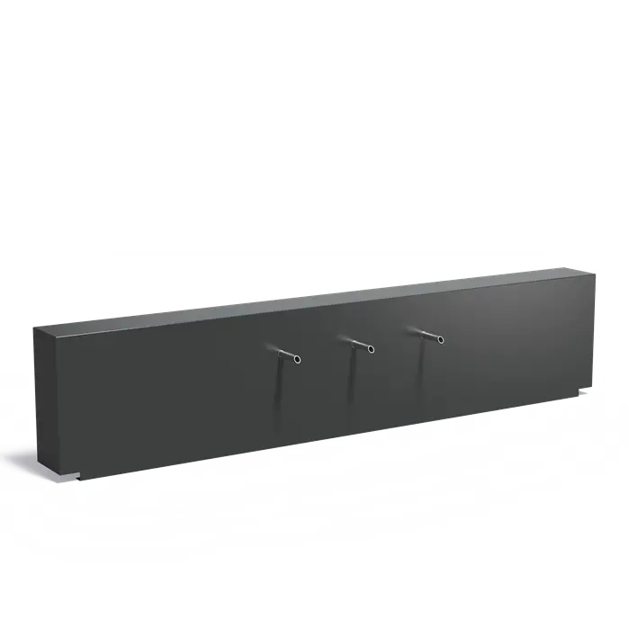 Fixed Aluminium Pond Wall With Spouts (15021113737601)