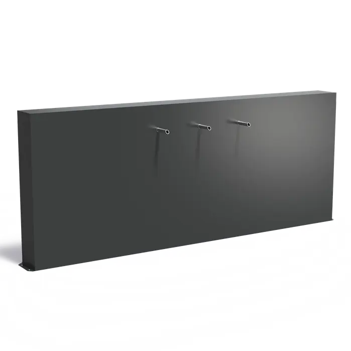 Freestanding Aluminium Pond Wall With Spouts (15021138805121)