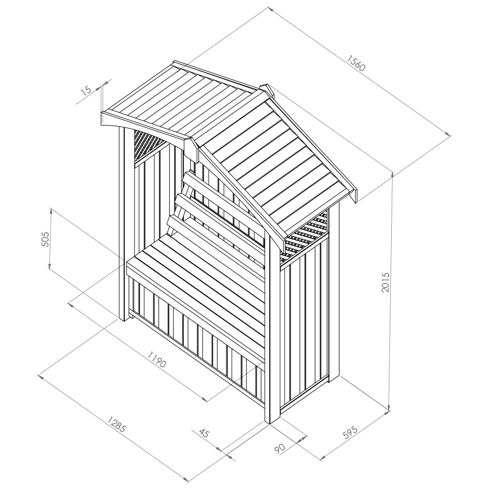 Dorset Arbour with Storage Box (7714065678529)