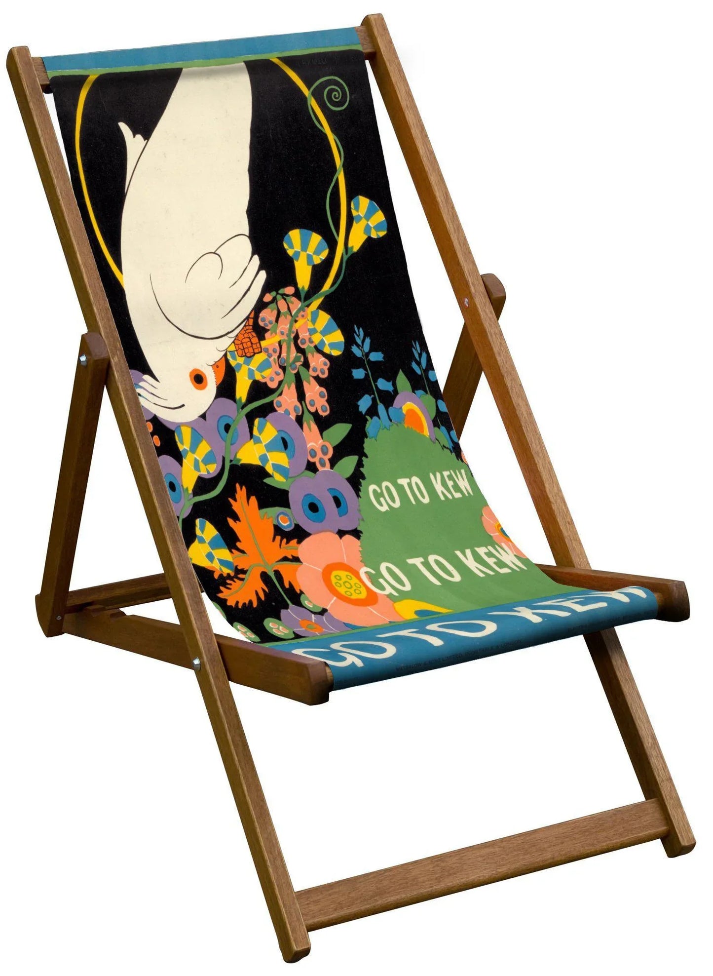 Oiled Birch Garden Deckchair Kew Gardens Collection (7686080823489)