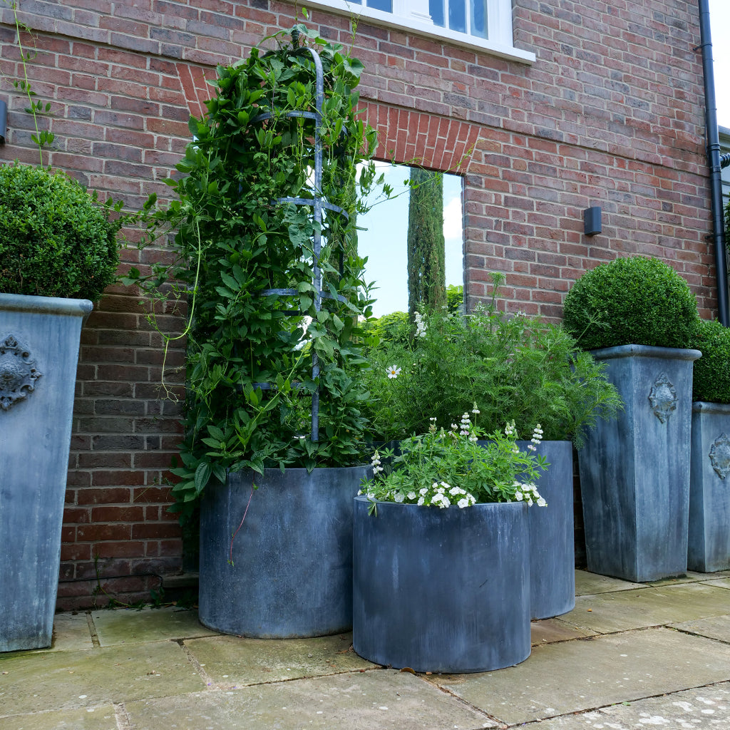 Round Galvanised Steel Obelisk Plant Support (10172707897537)