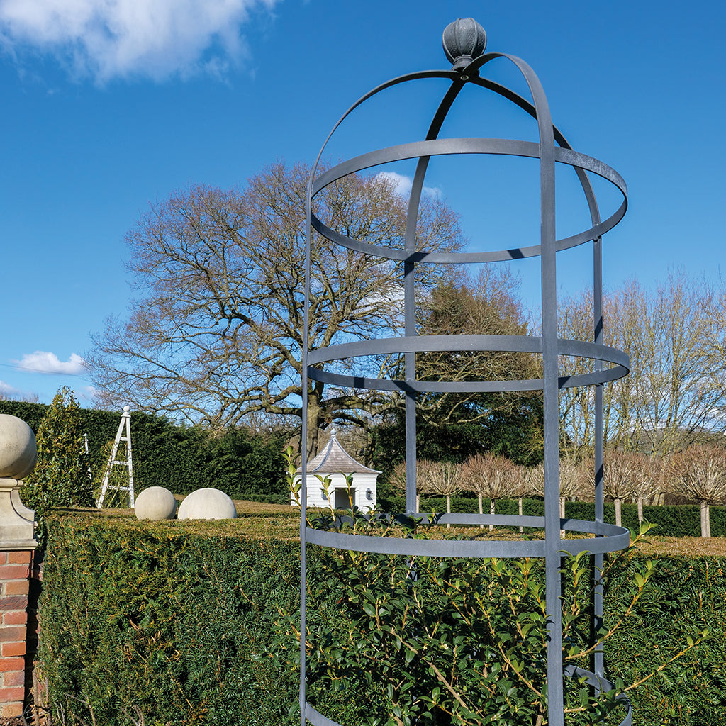 Round Galvanised Steel Obelisk Plant Support (10172707897537)