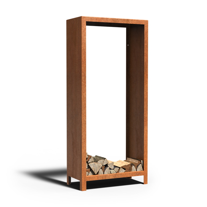 Corten Steel Upright Logg Log Store (6912705462465)
