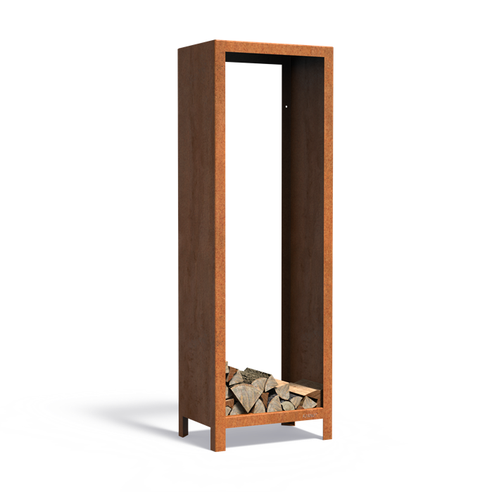 Forno Corten Steel Upright Log Store (6912705462465)